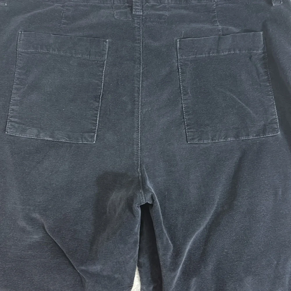 Frank & Eileen Kinsale Raw Hem Corduroy Pants Navy Blue size 12 - Picture 13 of 13